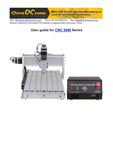 cnc 3040z router manual